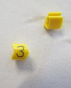 Cable noticeable clip 1-3 yellow/black 3   diameter 2.5-5mm